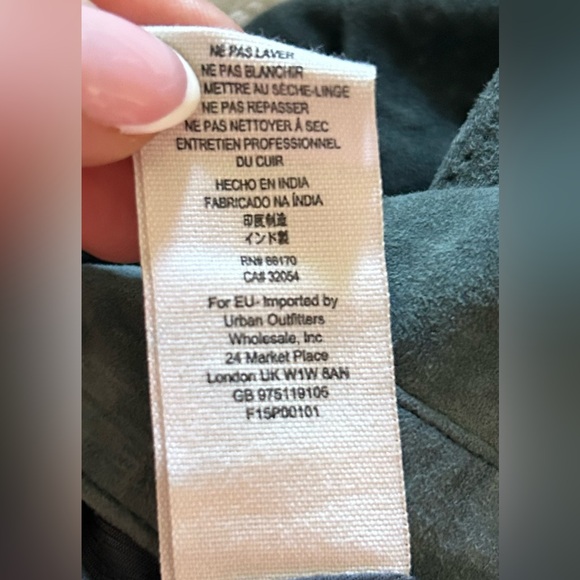 Free People RARE Real Leather Suede Micro Mini Shorts Blue Green Size 6 - Picture 6 of 9